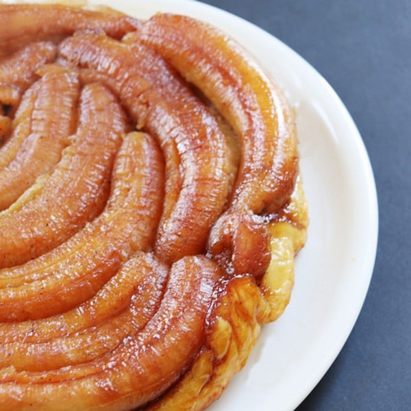 Tarte renversée aux bananes